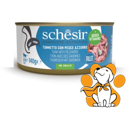 Schesir Cat Tuna & Pilchards in Jelly 140g, Fileti Tune i Sardine u Želeu Cene
