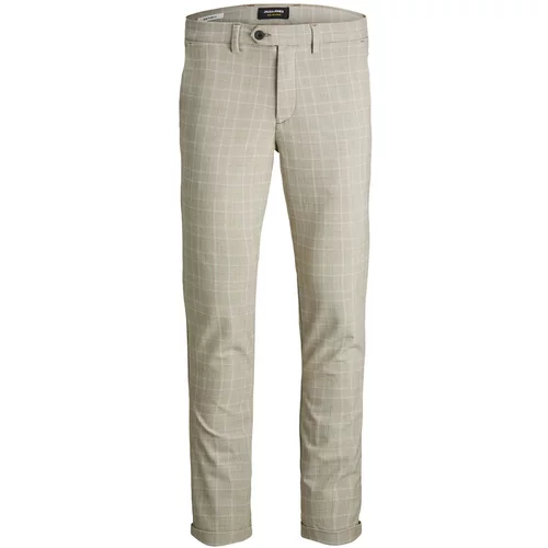 Jack & Jones Chino hlače 'Marco Connor' bež / siva / bijela