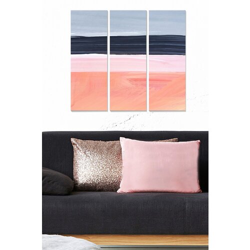 Wallity MDF1148931977 multicolor decorative mdf painting (3 pieces) Cene