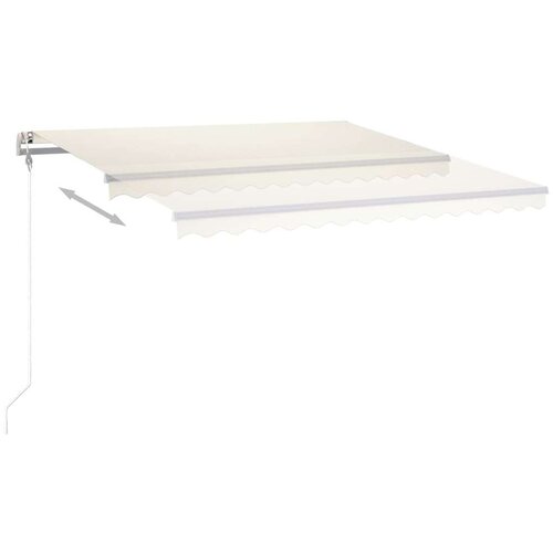  Automatska tenda sa senzorom za vjetar LED 400x350 cm krem Slike