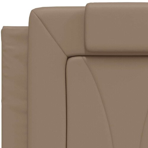  Krevet s madracem boja cappuccina 120 x 200 cm od umjetne kože Slike