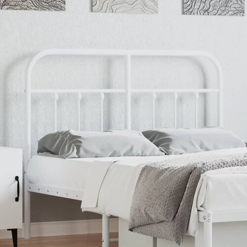 vidaXL Kovinsko vzglavje belo 120 cm Cene