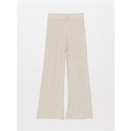 LC Waikiki Straight Wide Leg Women's Knitwear Trousers with Elastic Waist