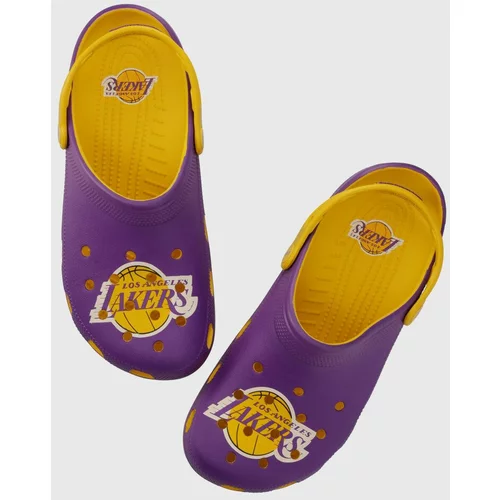 Crocs Natikači NBA Los Angeles Lakers Classic Clog vijolična barva, 208650