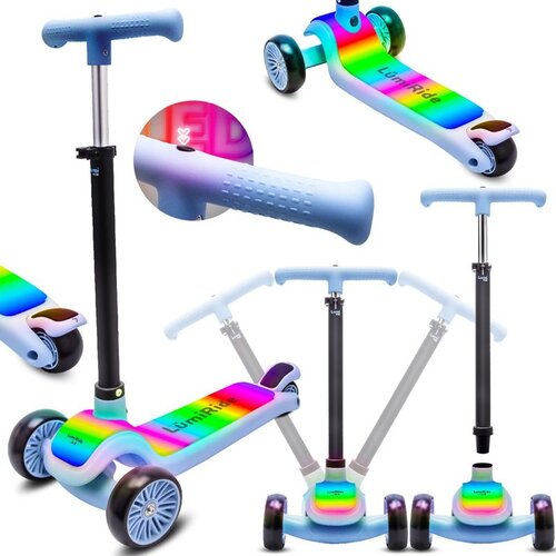  Platforma za ravnotežu skutera na tri kotača lumiride LED 7 boja / 20 programa - plava Cijene