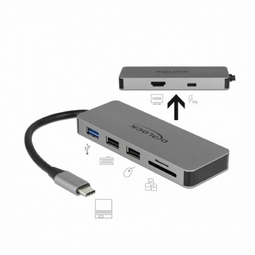 Delock Pretvornik USB 3.1 Tip-C - Docking station 4K + Hub Slike