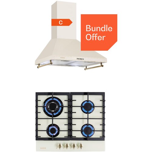 Klarstein Victoria 60 Duo Set plin, Plinsko kuhališče, Napa za odvod dima Cene