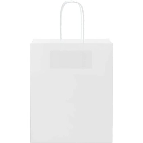  Papirnate vrećice 250 kom s ručkama bijele 18x8x22 cm Slike