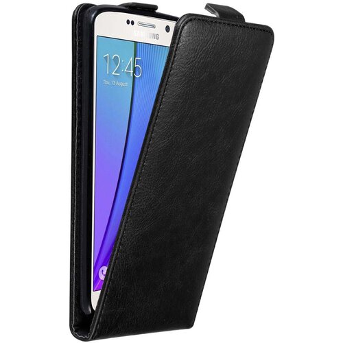 Cadorabo Ohi&scaron;je, združljivo z Samsung Galaxy NOTE 5 v nočna črna - Za&scaron;čitni ovitek v obliki flipa z magnetnim zapiranjem, (20562045) Cene