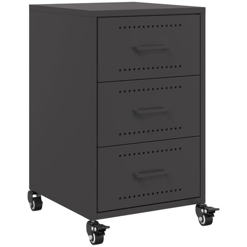 Maison Chic Nočna omarica - Nočna miza črna 36x39x59 cm jeklo, (21688552) Slike