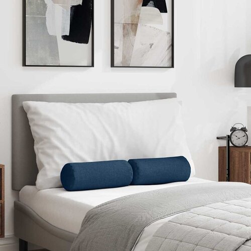 vidaXL valjkasti jastučići 2 pcs plava Ø 15 x 40 cm tkanina Cijene