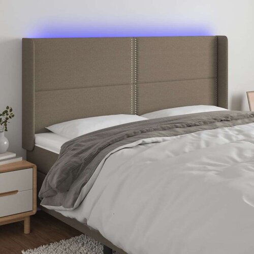  Posteljno vzglavje taupe 183x16x118/128 cm blago, (20933908) Cene