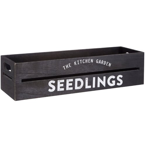 Premier Housewares Črna lesena &amp;scaron;katla za zeli&amp;scaron;ča in rože Seedlings, 15 x 45 cm Slike