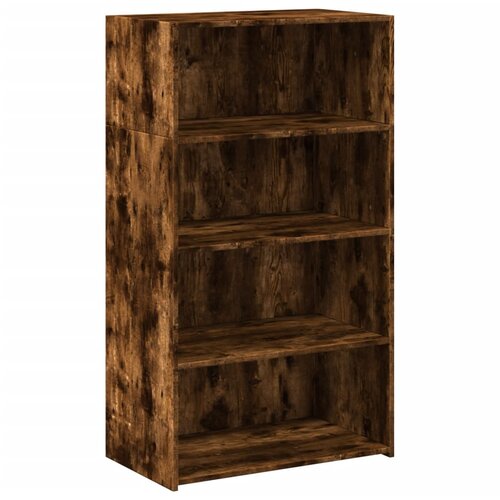 Maison Chic Visoka omara - Komoda - Predalnik dimljen hrast 70x41x124 cm inženirski les, (21719538) Slike