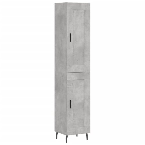  Visoka komoda siva betona 34,5x34x180 cm od konstruiranog drva Slike