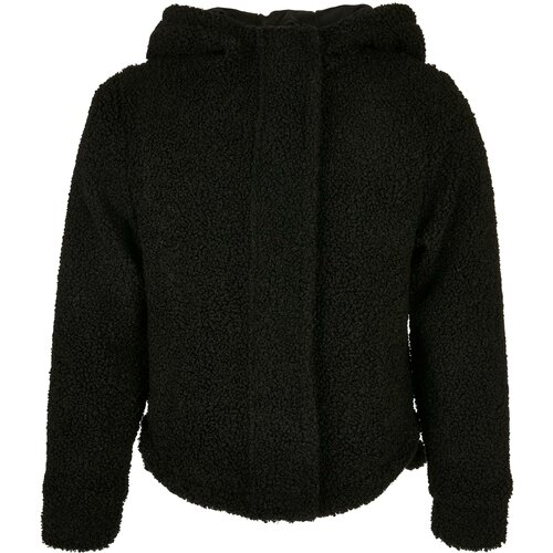 Urban Classics Kids girls short sherpa jacket black Slike