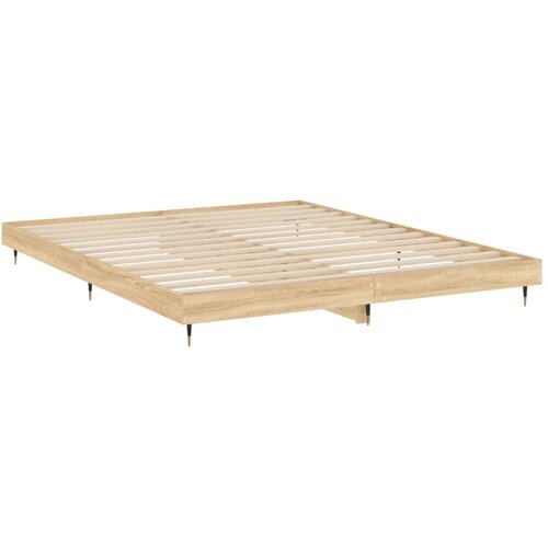  Okvir kreveta bez madraca 200x200 cm od konstruiranog drva Smeđa 200 x 200 cm Slike