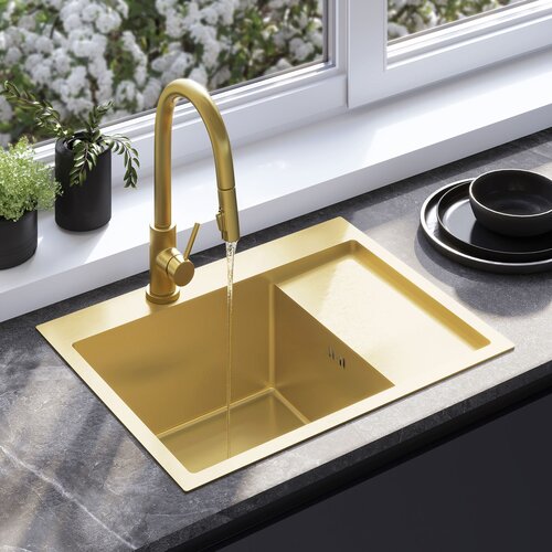 Rea Čelični sudoper Fin BRUSH GOLD Slike
