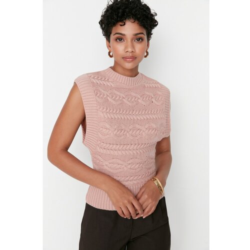 Trendyol Powder Knitted Detailed Knitwear Sweater Slike