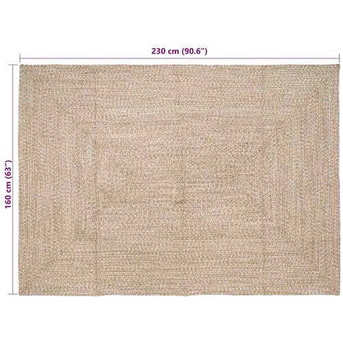  Tepisi za područja Prirodna i bijela 160 x 230 cm Juta Slike