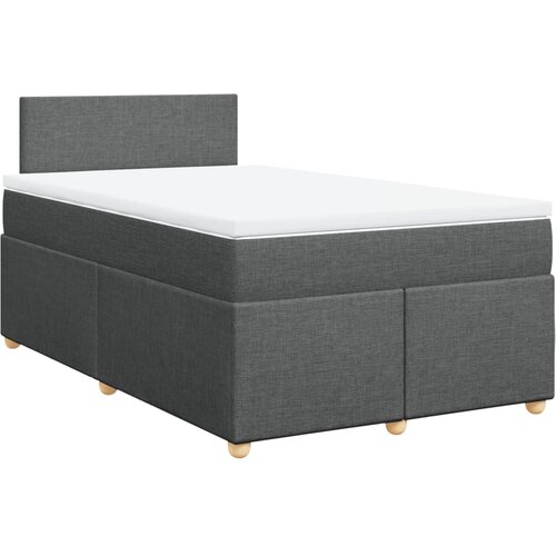 Maison Chic Box spring postelja - Vzmetna postelja z vzmetnico temno siva 120x200 cm blago SL24124, (21891321) Cene