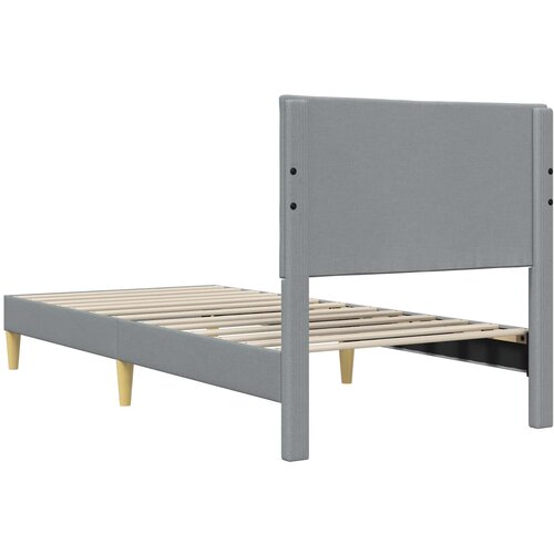  Krevetna konstrukcija Svjetlosiva 100 x 200 cm Tkanina Slike