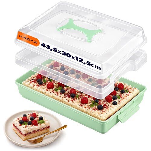 KADAX Pravokotna plastična posoda za torte, pecivo, škatla za torte, velika, (5000354875) Cene