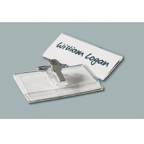 Durable identifikacijske kartice 40x75mm (8121) 25 kos,ravna iglična in krokodil Slike