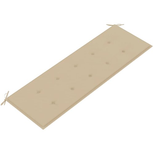  Složiva vrtna klupa s jastukom 159 cm od masovne tikovine Bež 150 cm Slike