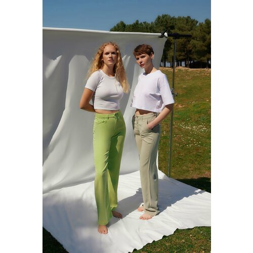 Trendyol Jeans - Green - Wide leg Cene