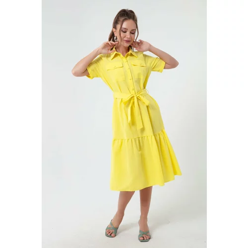 Lafaba Dress - Yellow - Smock dress