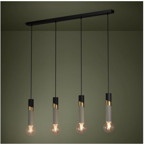 Eglo 39936 -  visilica na sajli cedral 4xE27/40W/230V crna/zlatna Cene
