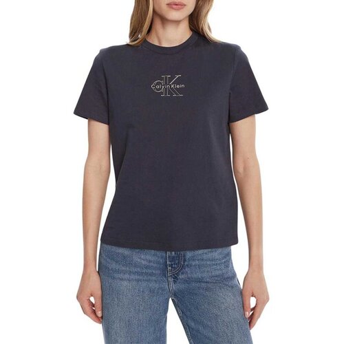 Calvin Klein teget pamučna ženska majica Slike