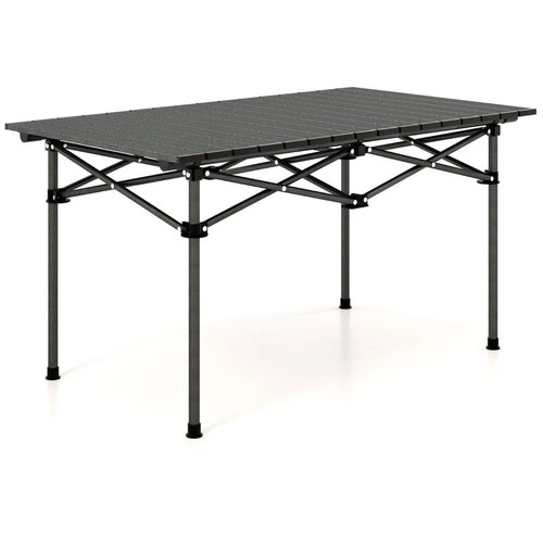 Costway Aluminijasta taborni&amp;scaron;ka miza za 4-6 oseb 55x95x50 cm, (5000219231) Slike