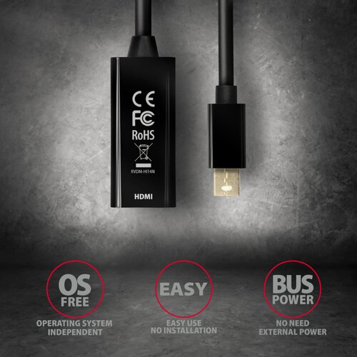 Axagon RVDM-HI14N adapter Mini DisplayPort na HDMI, 4K/30 Hz Cijene