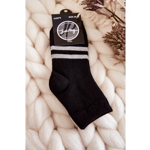 Kesi Youth Cotton Ankle Socks Black Cene