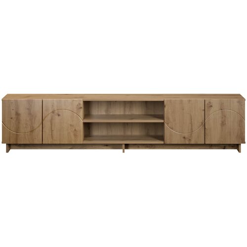  TV stalak 180 x 34,5 x 40 cm Hrast artisan Konstruirano drvo Slike