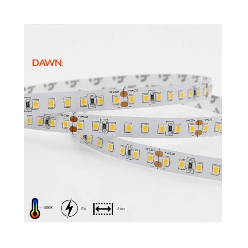 Dawn led traka hl 2835-120-NW 12V IP20 (5met, 12W/m, 8mm) Slike
