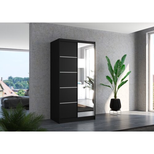 ADRK GARDEROBNA OMARA ORLANDO 100 CM (VEČ BARV)-Črna Cene