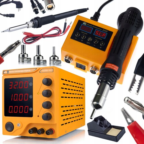 Rosfix SET LABORATORIJSKI NAPAJALNIK RARES-3210 + SPAJKALNA POSTAJA OH660 &ndash; 32V 10A, 660W | LCD, PID, HOT-AIR, 900M, (5000036386) Cene