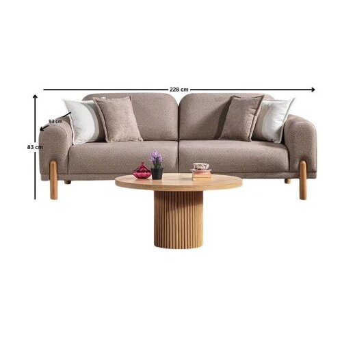 Atelier Del Sofa Class Bohem sklopiva sofa, 228 x 83 x 93 cm, Smeđa Slike