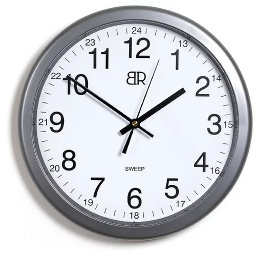  zidni sat (Srebrna boja, Promjer: 30 cm)
