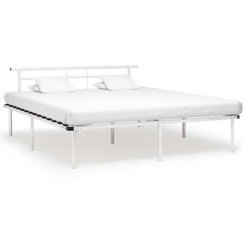 VidaXL Posteljni okvir bel kovinski 200x200 cm, (20643934) Slike