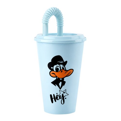 QLUX Ča&amp;scaron;a sa slamkom 450ml L-00750 Slike