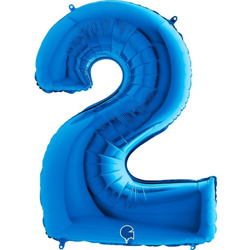balon broj 2 plavi sa helijumom Slike