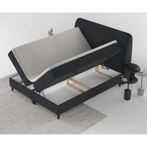 Maison de R&amp;ecirc;ve crni boxspring krevet s prostorom za odlaganje 140x200 cm melba &amp;ndash; Slike