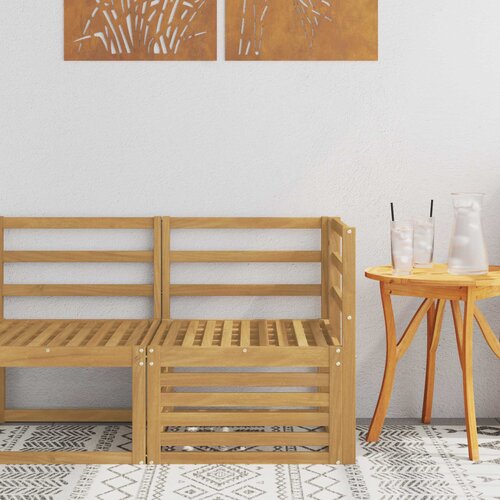 Vanjski kutni kauč Čvrsto drvo akacije Bijela 63 x 63 x 73 cm Cijene