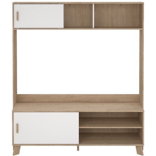Tvilum Bijeli/u prirodnoj boji TV set u dekoru hrasta 159x181x48 cm Ikast – Cijene