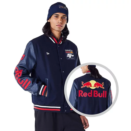New Era muška Red Bull Sim Racing Navy Varsity jakna