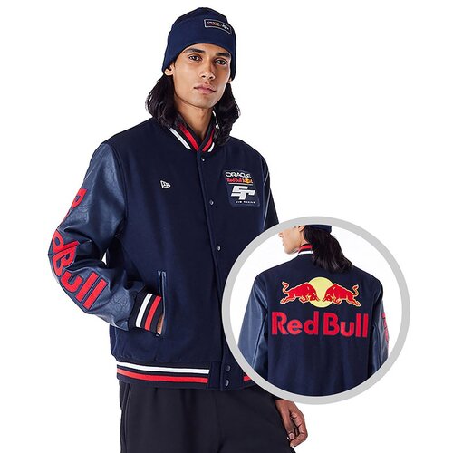 New Era mu&amp;scaron;ka Red Bull Sim Racing Navy Varsity jakna Slike